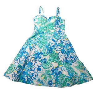 Lilly Pulitzer Dress 0 Womens Willow Sundress in a Pinch Bustier Fit Flare